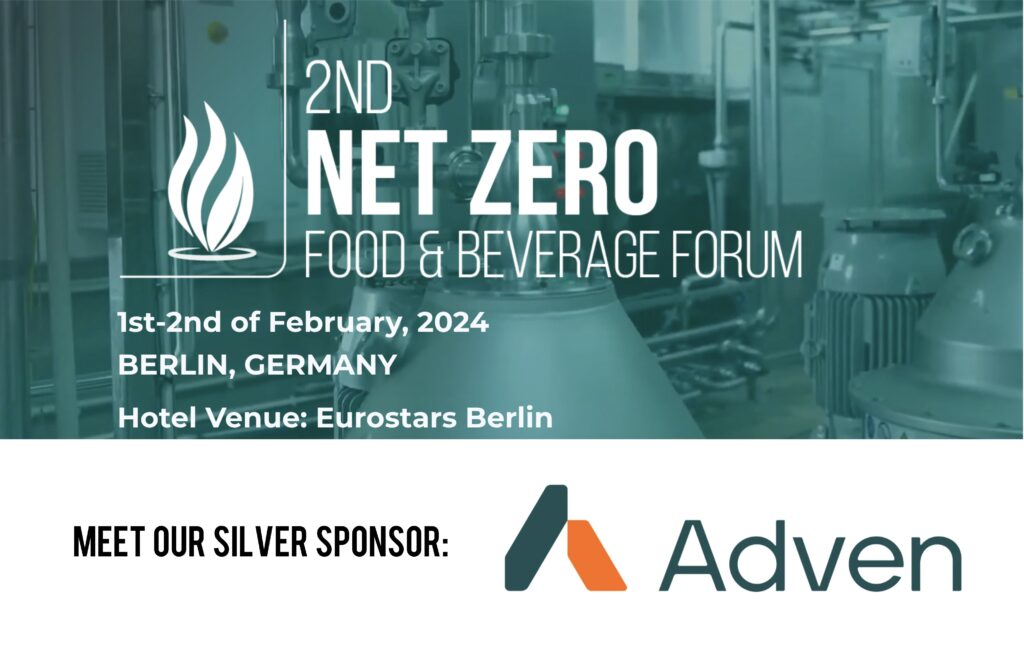 Adven as Silver Sponsor for the 2nd Net Zero Food & Beverage Forum Energy Efficiency and Decarbonisation