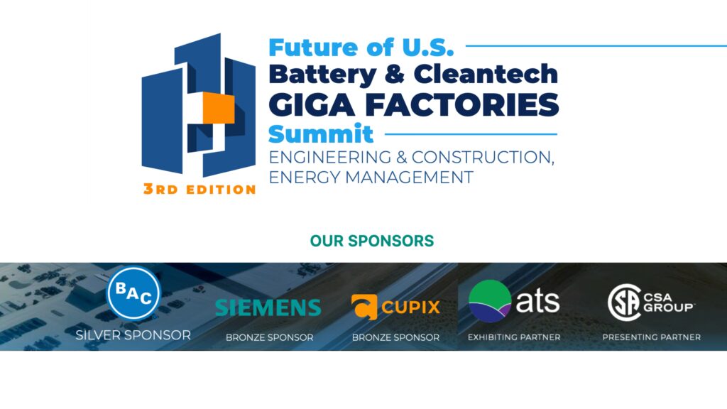 Event Partners: 3rd Future of US Battery & Cleantech Giga Factories Summit
