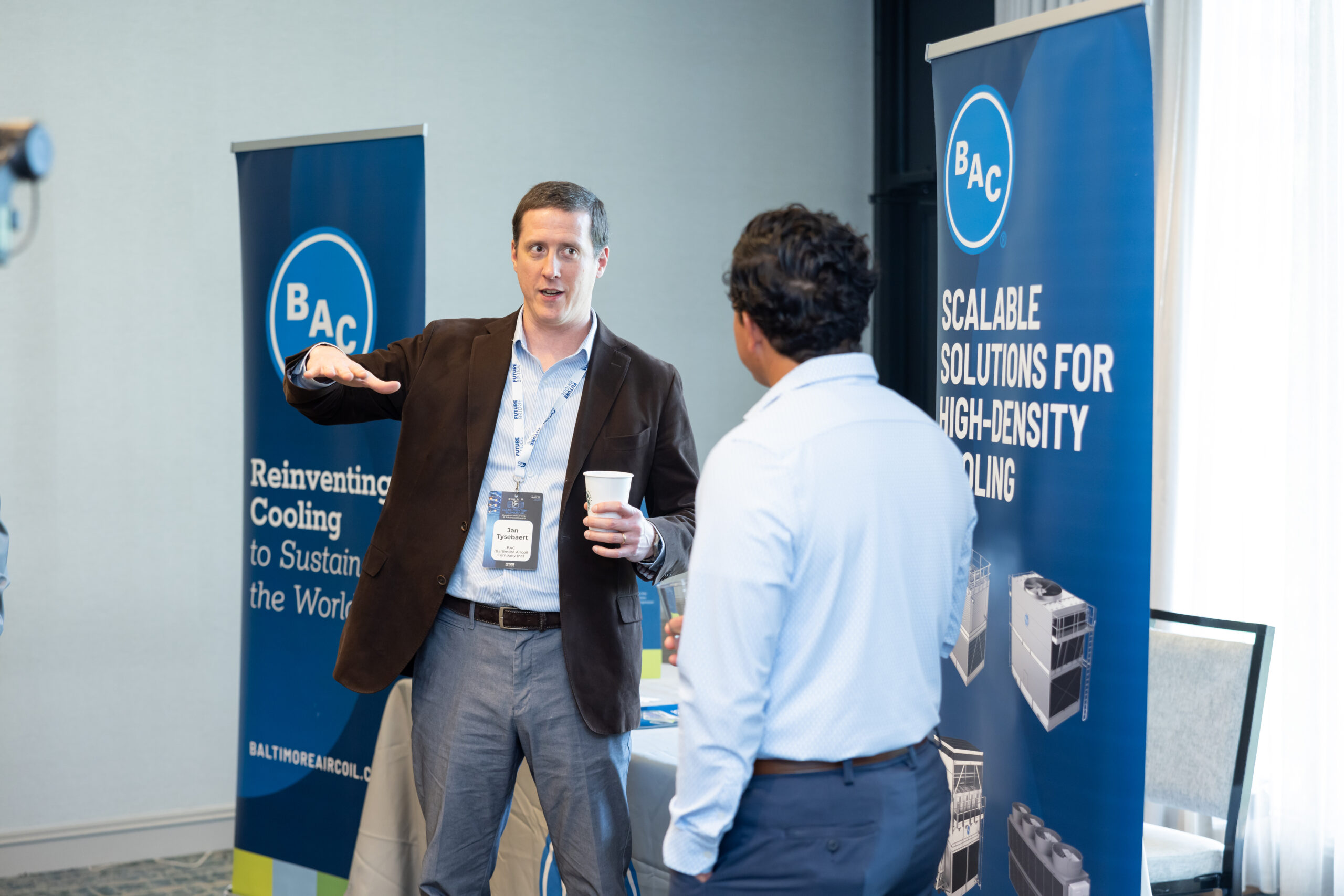 Delegates during a coffee break