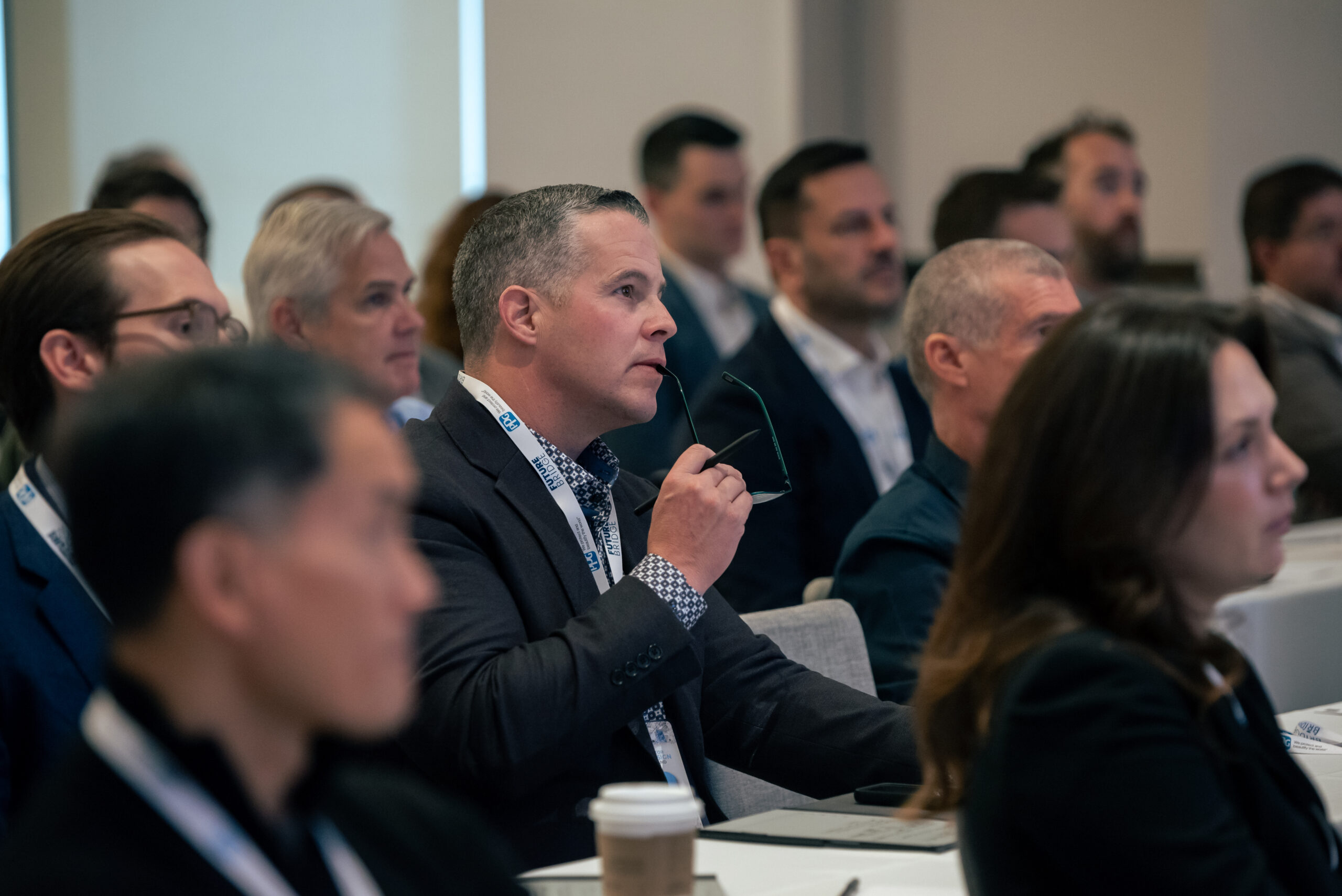 Audience listening during a keynote