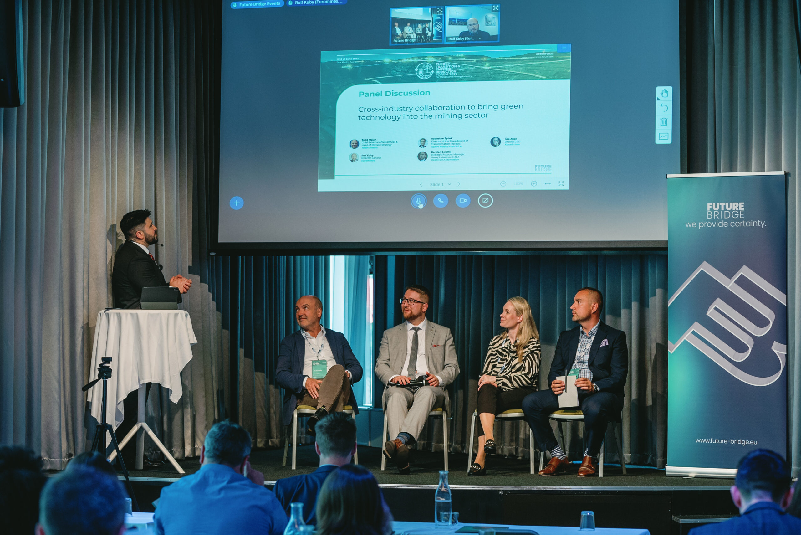 Panel discussion on stage